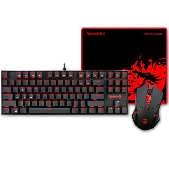 Redragon K552-BA-2 KEYBOARD, M601 MOUSE, P001 XL MOUSEPAD COMBO SET 3 IN 1 Redragon K552-BA-2 KEYBOARD, M601 MOUSE, P001 XL MOUSEPAD COMBO SET 3 IN 1